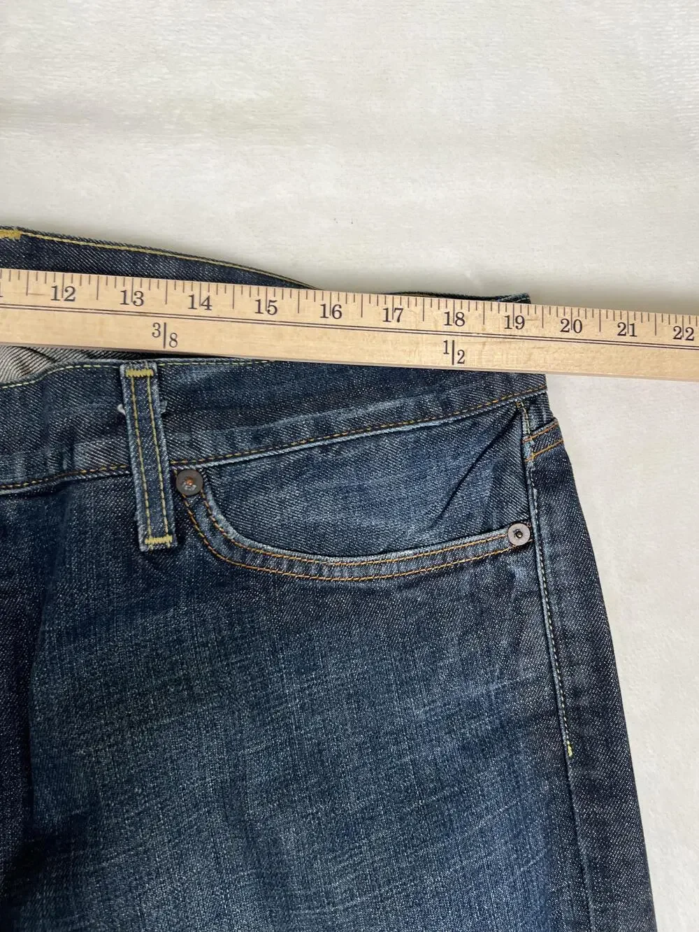 VTG Lucky Brand Relaxed Bootleg Jeans Mens 38x34 Blue Bootcut Stretch Denim USA